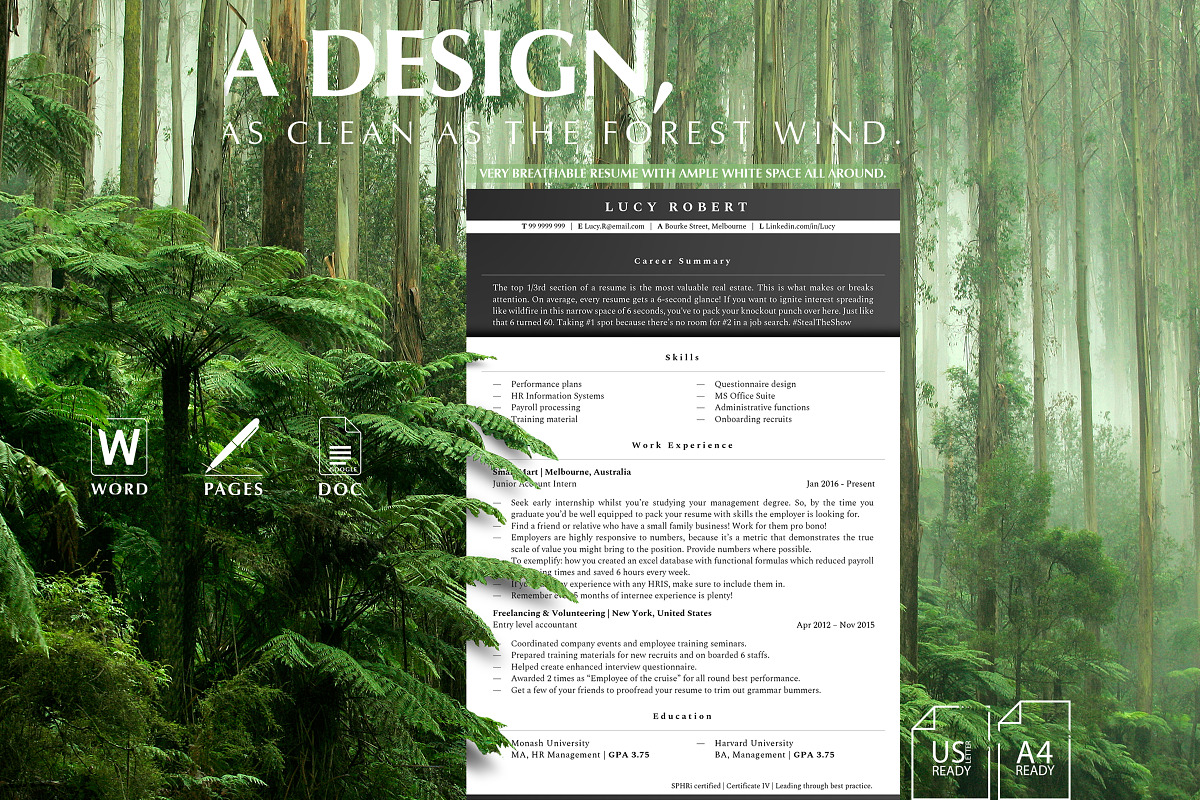 HR Resume Template, HR Resume, a Resume Template by Career Canvas (Photo 11 of 11)