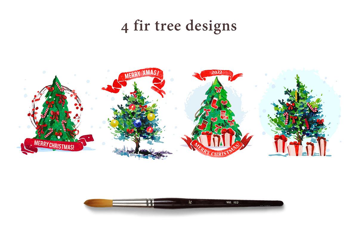 Merry Christmas pack, a Decorative Illustration by Funnystore (Photo 4 of 14)
