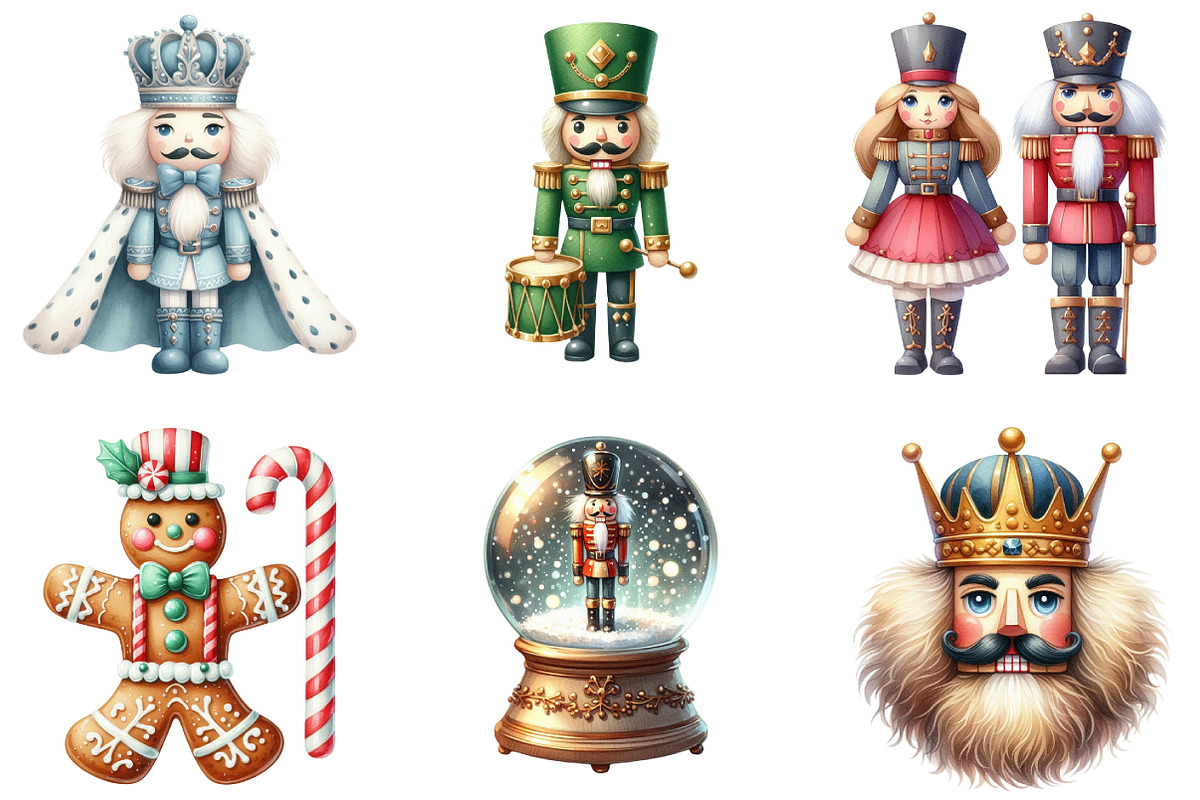 Christmas Nutcracker Clipart, an Illustration by DreamArtGraphic (Photo 3 of 6)