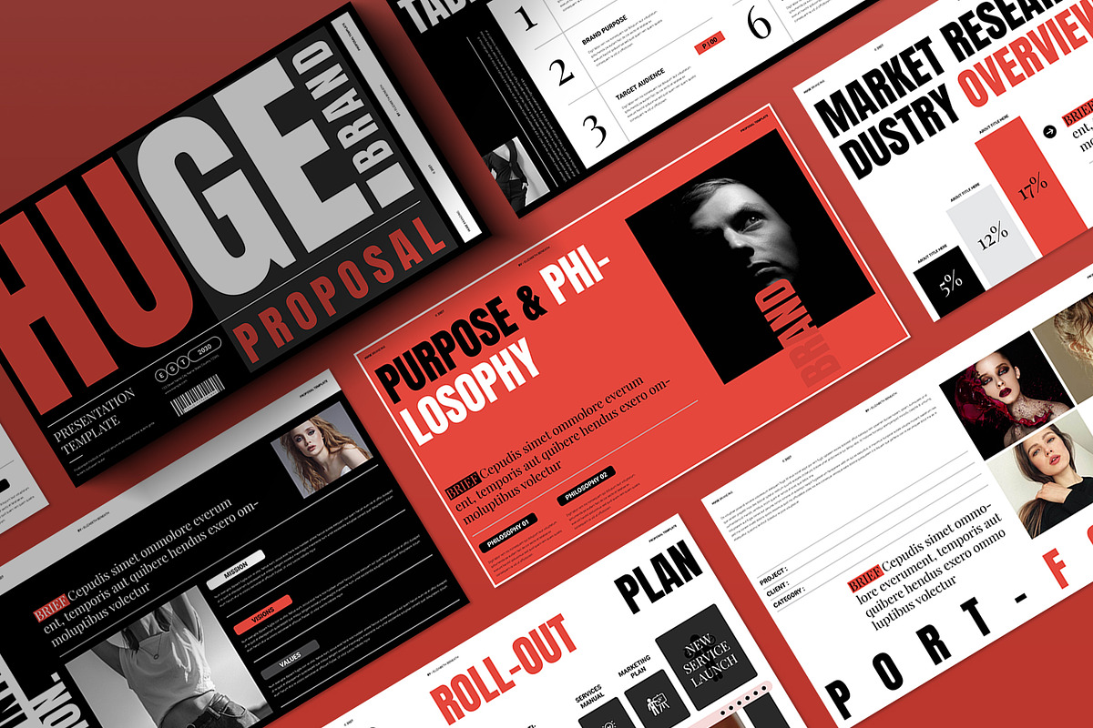 HUGE | Brand Proposal Template, a Presentation Template by TemplateFolio-Shop (Photo 5 of 11)