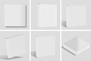 Thin Square Box Mockup