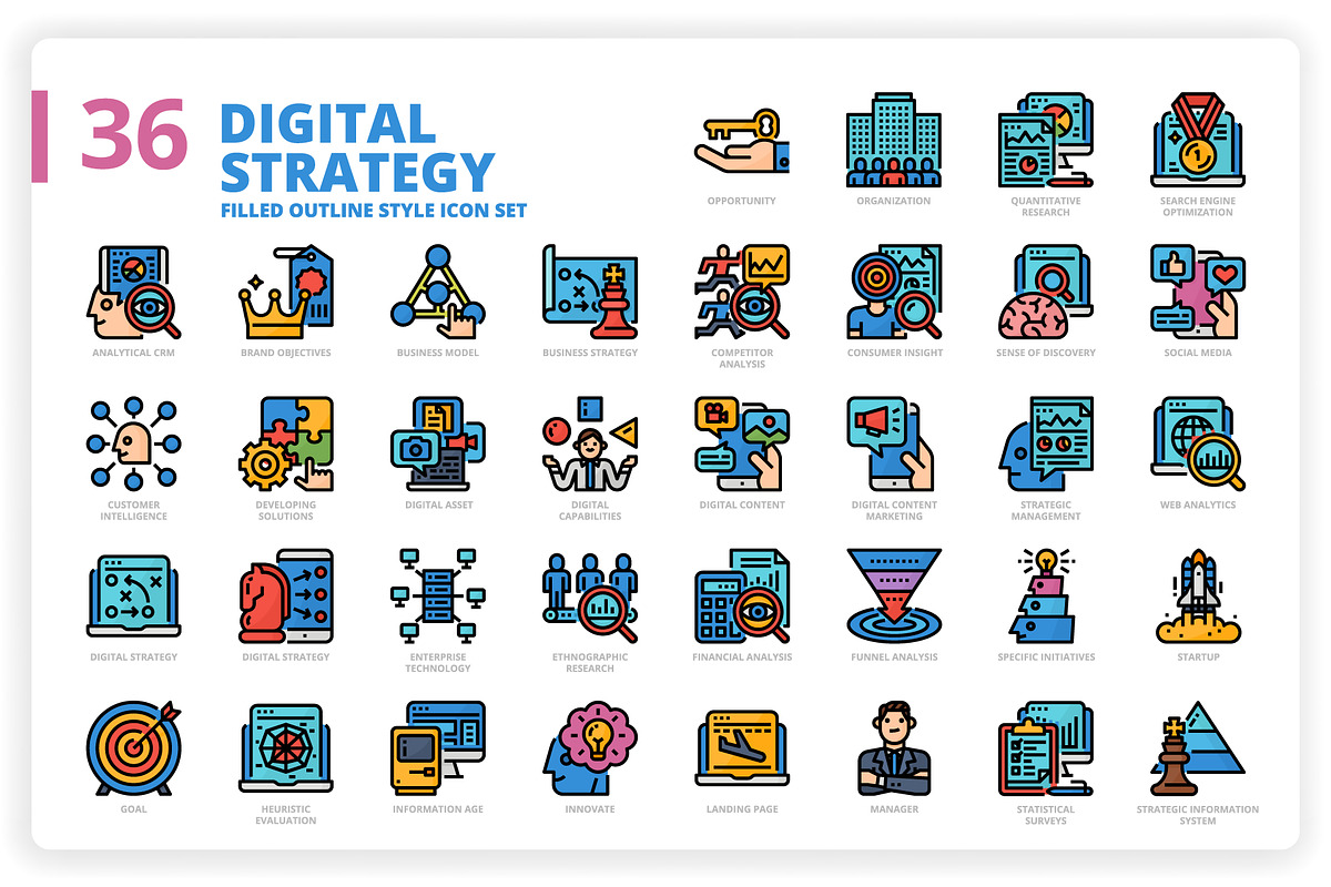 3,600 Icons x3 Styles, an Outline Icon by monkik (Photo 103 of 299)