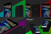 Iphone 7 Mockup Black Full Pack, an iPhone Mockup by mockuptain (Thumbnail 6 of 7)