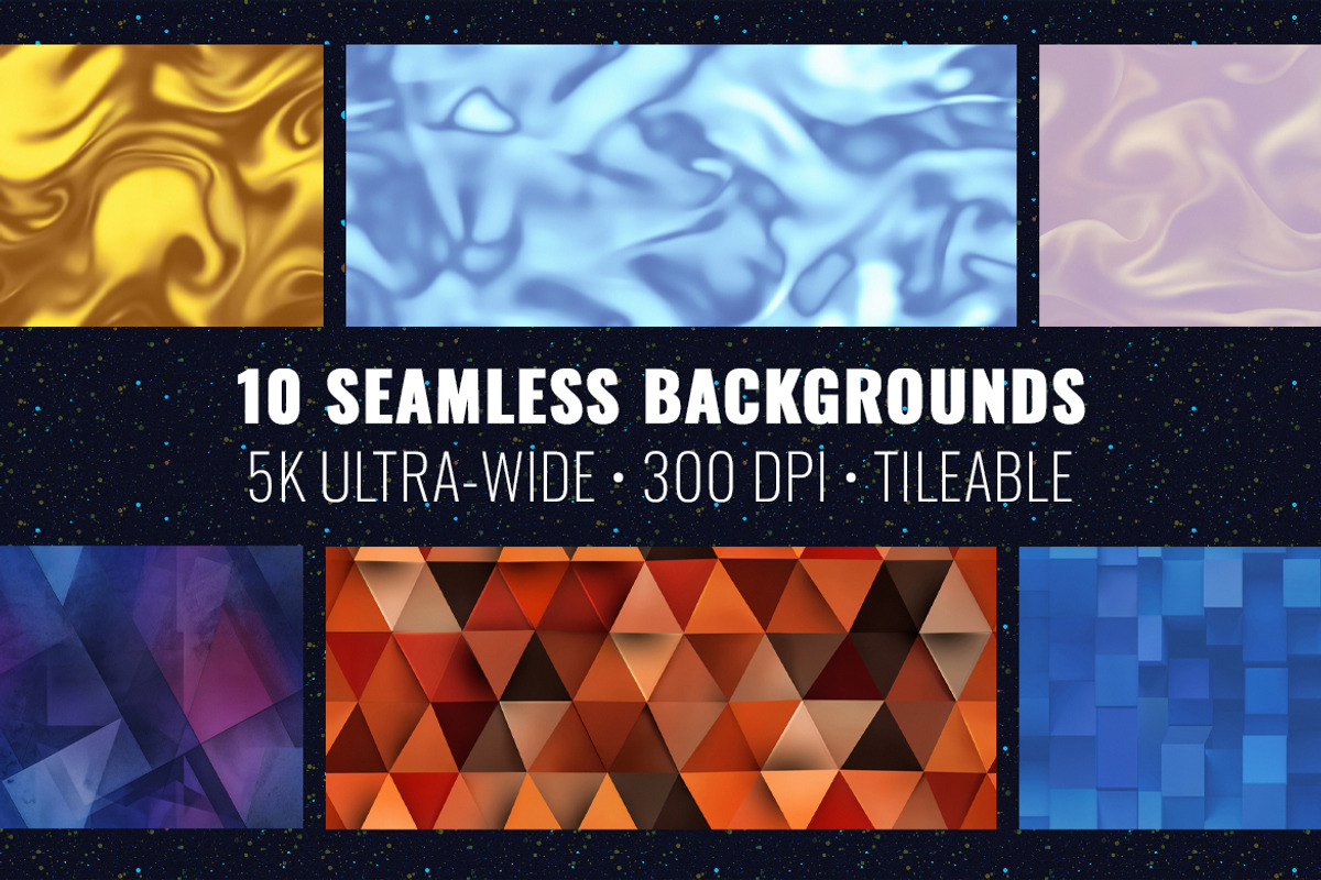 10 Seamless 5K Ultra-Wide Textures, a Texture Graphic by BazziBa♥ (Photo 1 of 6)