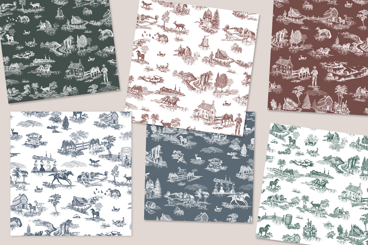 Kentucky Toile de Jouy Pattern, a Background Graphic by Hughes Studio (Photo 9 of 9)