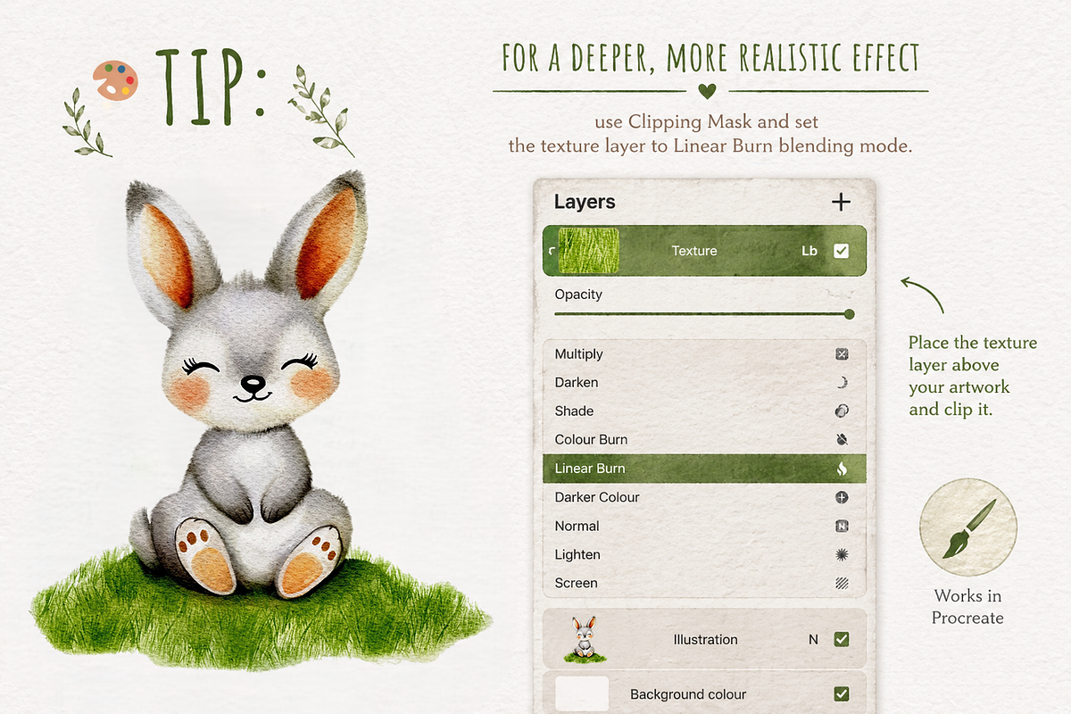 Procreate Watercolor Grass Brushes, a Brush Add-On by HopeArtIllustration (Photo 7 of 7)