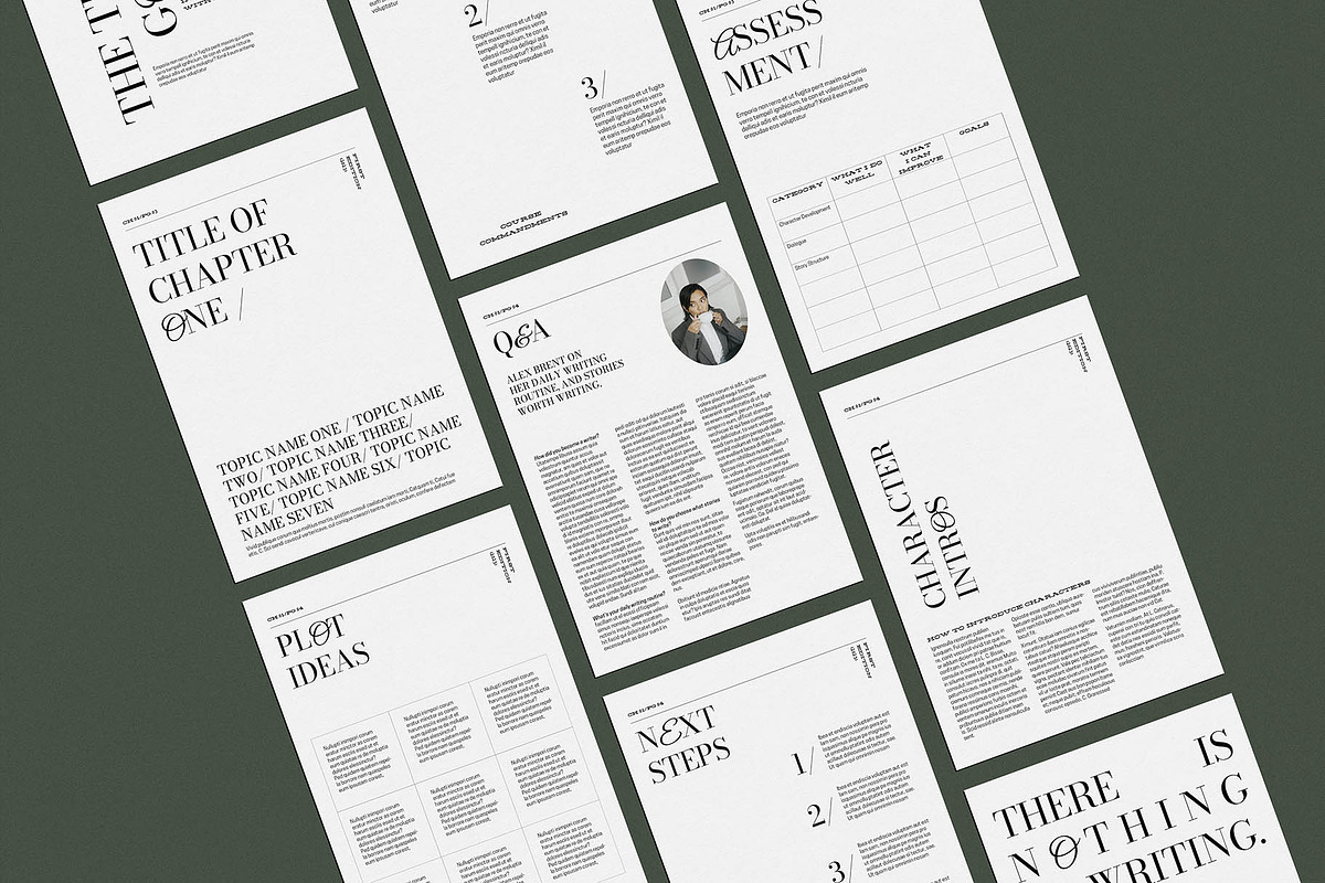 AZUREA B&W e-book/workbook, a Print Template by Slate Studio (Photo 3 of 3)