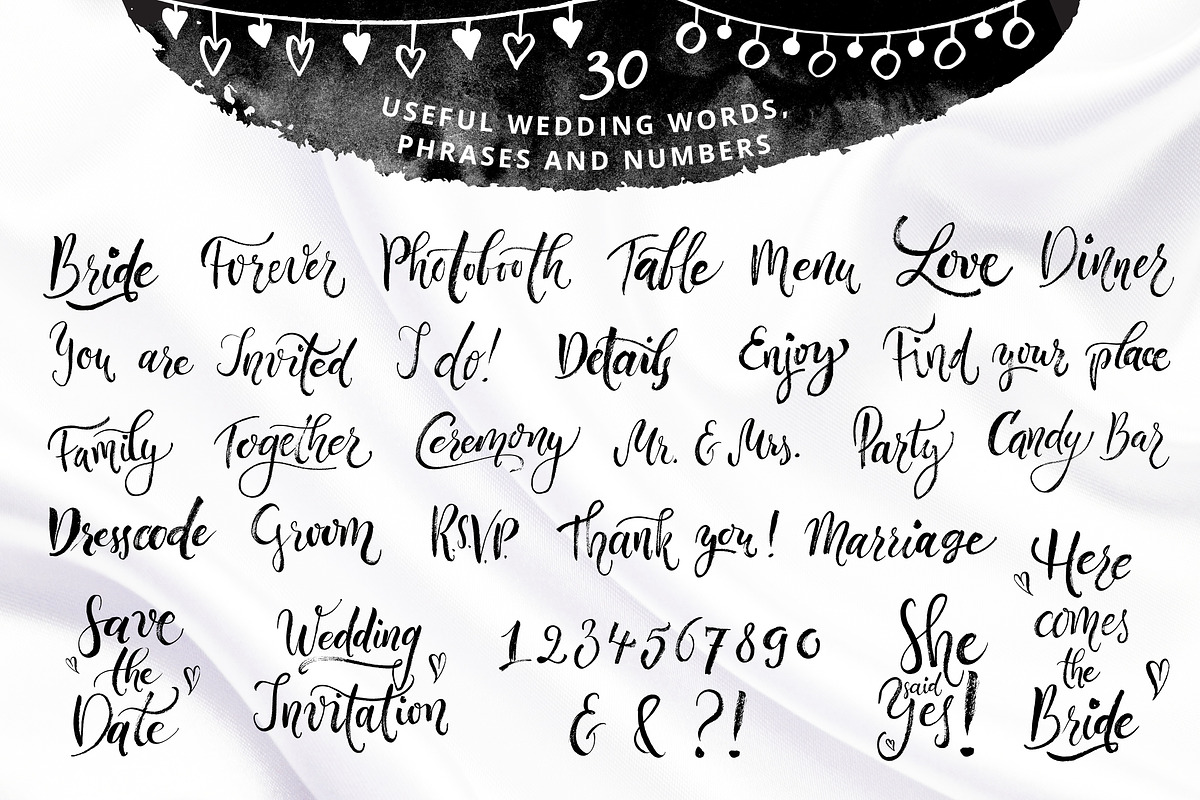 Wedding Watercolor Hand-drawn Set, an Invitation Template by Spencerian Sisters (Photo 5 of 7)
