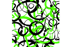 Hand Drawn Wavy Circles. Seamless, an Illustration by Nenahliadava Design