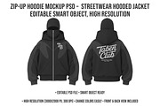 Zip-Up Hoodie Mockup PSD Editable, a Hoody Mockup by std.badboy (Thumbnail 1 of 4)