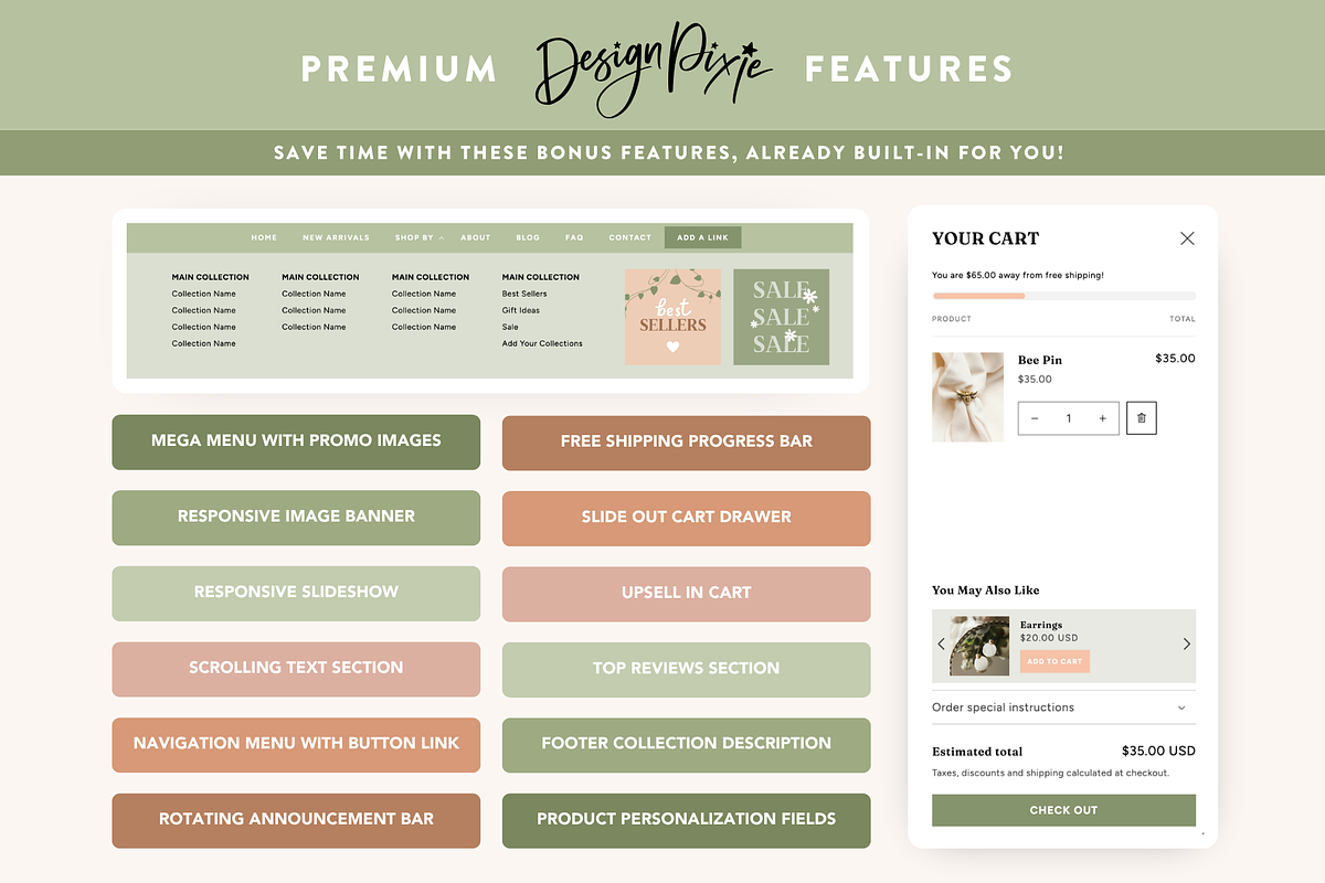 Cottagecore Shopify Theme, a Shopify Template by Design Pixie (Photo 7 of 11)