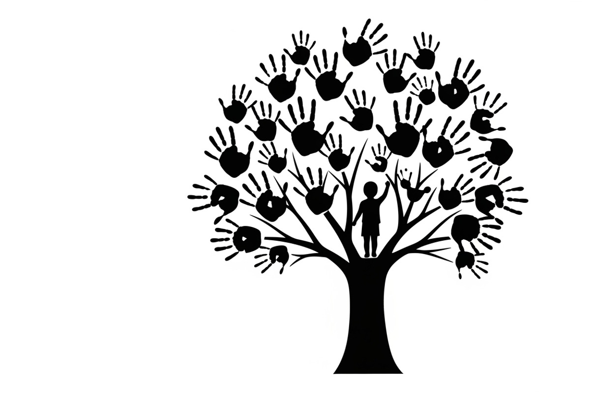 family handprint tree silhouette, an Illustration by Amazin_art (Photo 19 of 29)