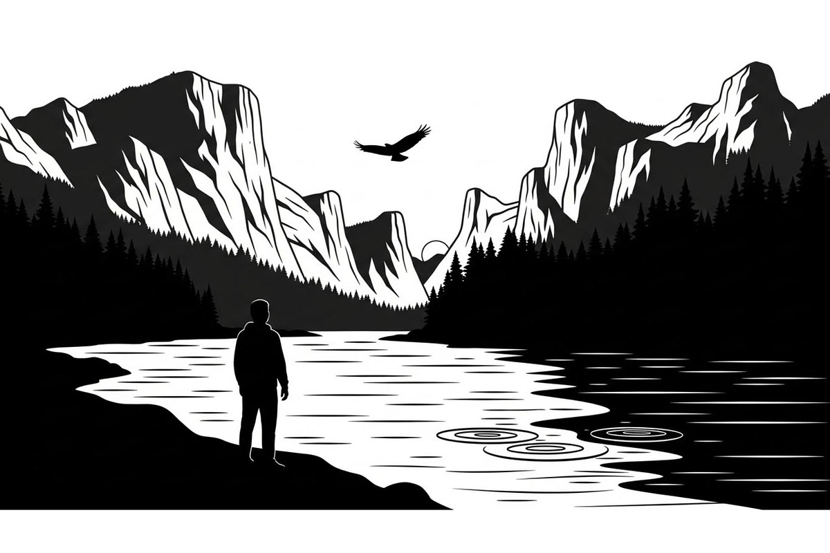 Nature Landscape Silhouette Vector B, an Illustration by Designer_Momina (Photo 9 of 51)