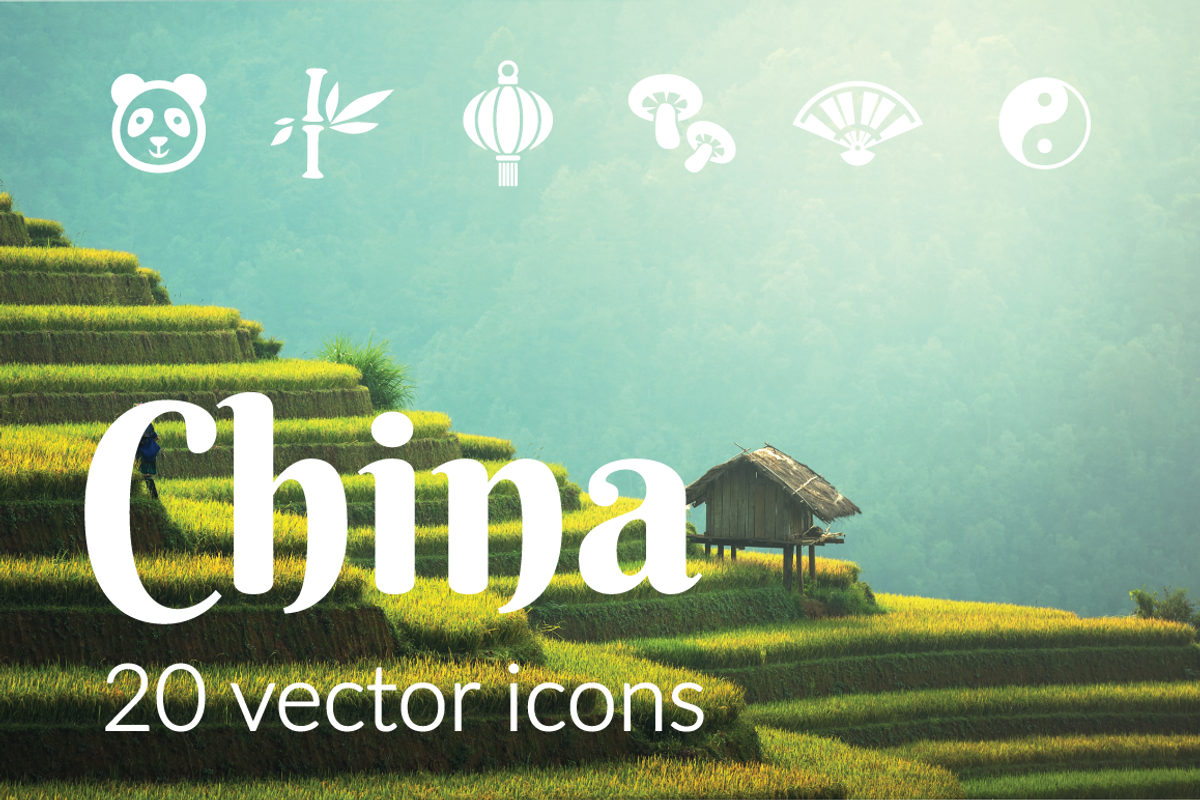 CHINA - vector icons, an Icon by marusdesign | Creative Market