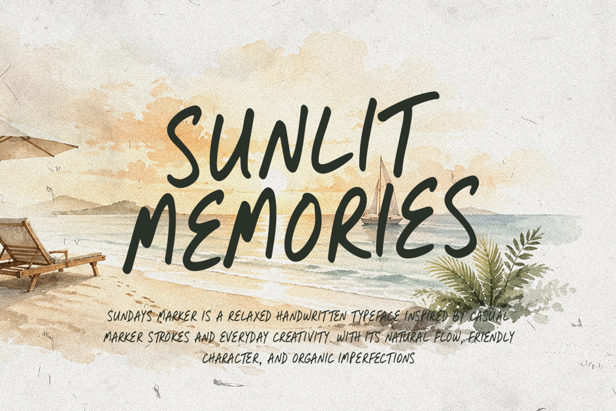 Sundays Marker – Handwritten Font, a Handwritten Font by decographstud (Photo 2 of 7)