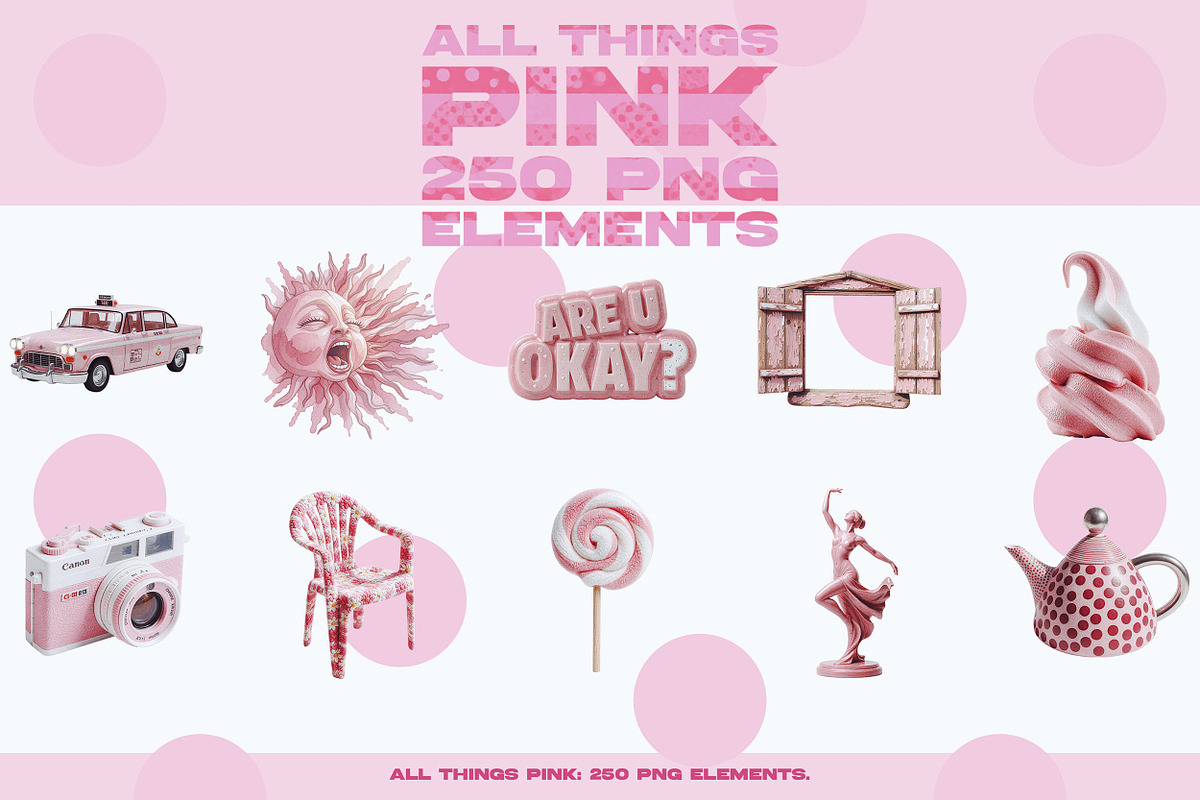 ALL THINGS PINK: 250 PNG Elements, an Object Graphic by Megan Aili Designs (Photo 7 of 17)