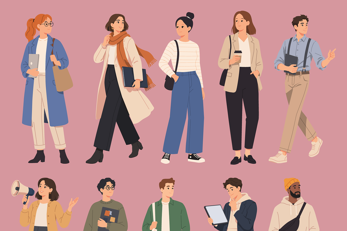 Modern People Vector Characters, a Person Illustration by Nerokanji_Designs (Photo 2 of 3)