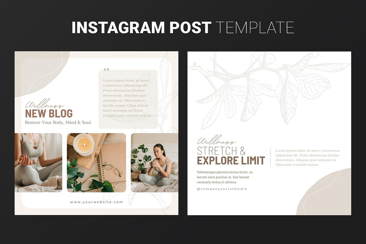 Canva Wellness Instagram Template, a Marketing Template by illycreative (Photo 5 of 12)