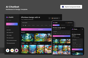 AI Image Generator Dashboard, an UI Kit Template by twinstd