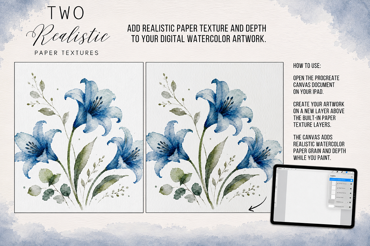 Wet Watercolor Brushes for Procreate, a Brush Add-On by Fins and Fiction (Photo 7 of 8)