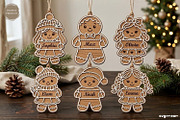 Personalized Gingerbread Ornaments, a Decorative Illustration by svgocean (Thumbnail 2 of 14)