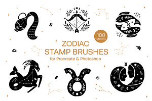 Zodiac Stamp Brushes for Procreate