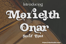 Morielth Onar - Bold Serif Font