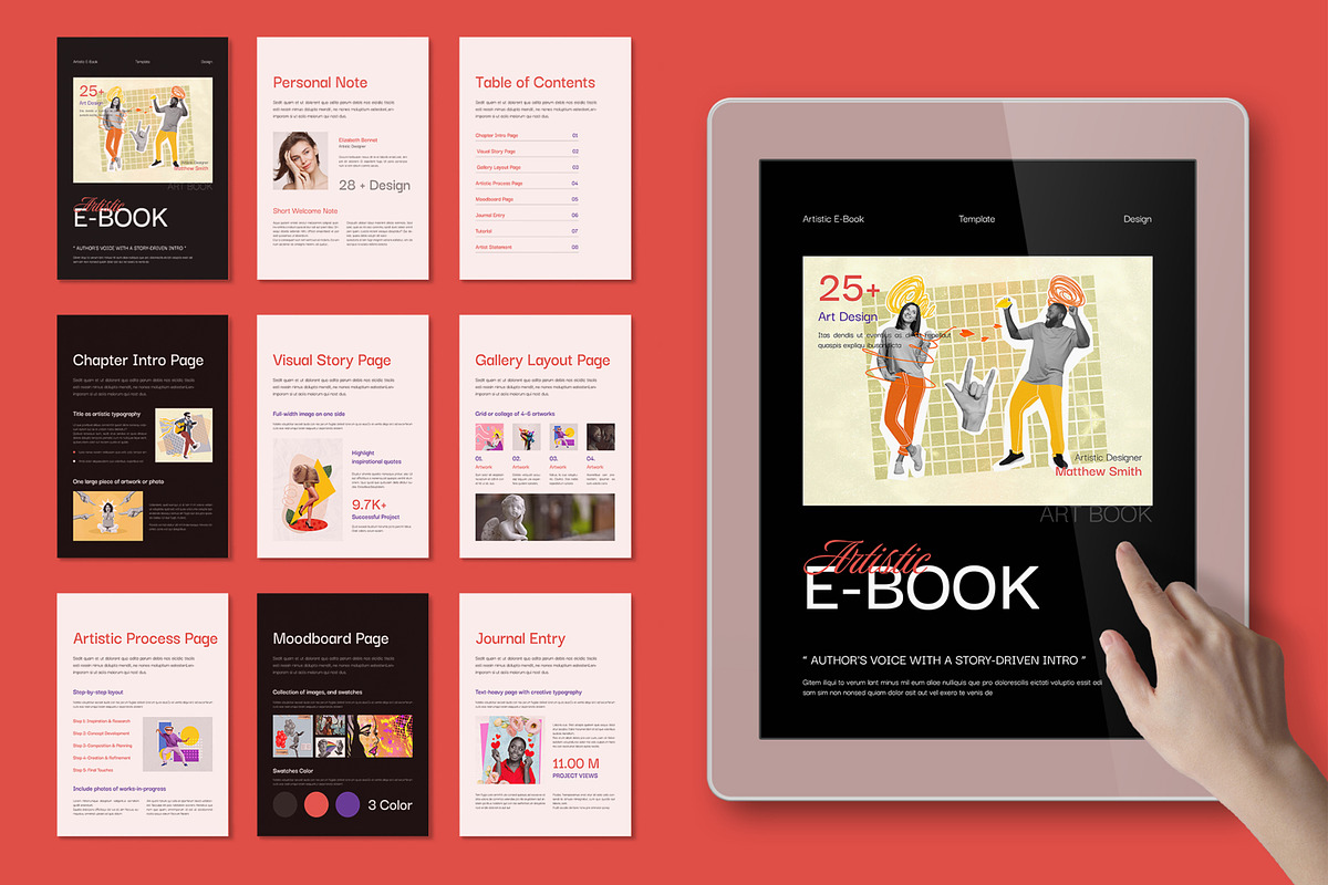 Artistic E Book Template, an UI Kit Template by MightyDesign (Photo 1 of 10)