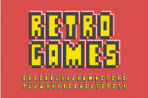 Pixel stylized vector alphabet, an Illustration by RevelStockart