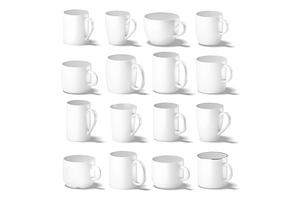 18 Ceramic Mugs 3D Model