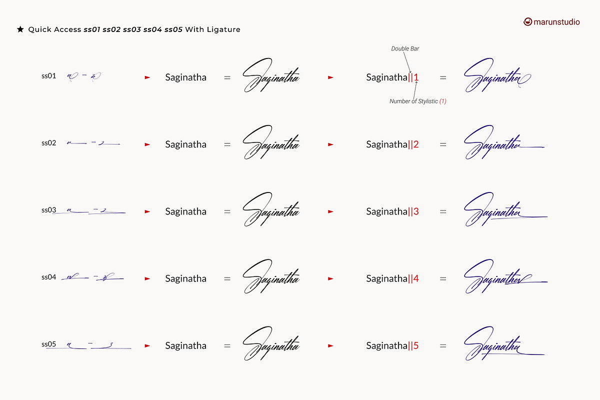 Saginatha - Signature font, a Handwritten Font by Dewan Type (Photo 10 of 14)