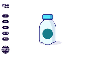 Simple Pure Mineral Water Bottle