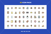 Appetizer and snacks icons, an Outline Icon by Wencory (Thumbnail 1 of 2)