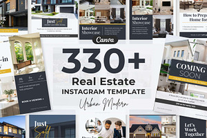 Real Estate Instagram Template Kit, a Social Media Template by Everyday Perfection
