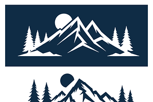 Mountain Sunrise Illustrations, a Work Illustration by CarWrap design