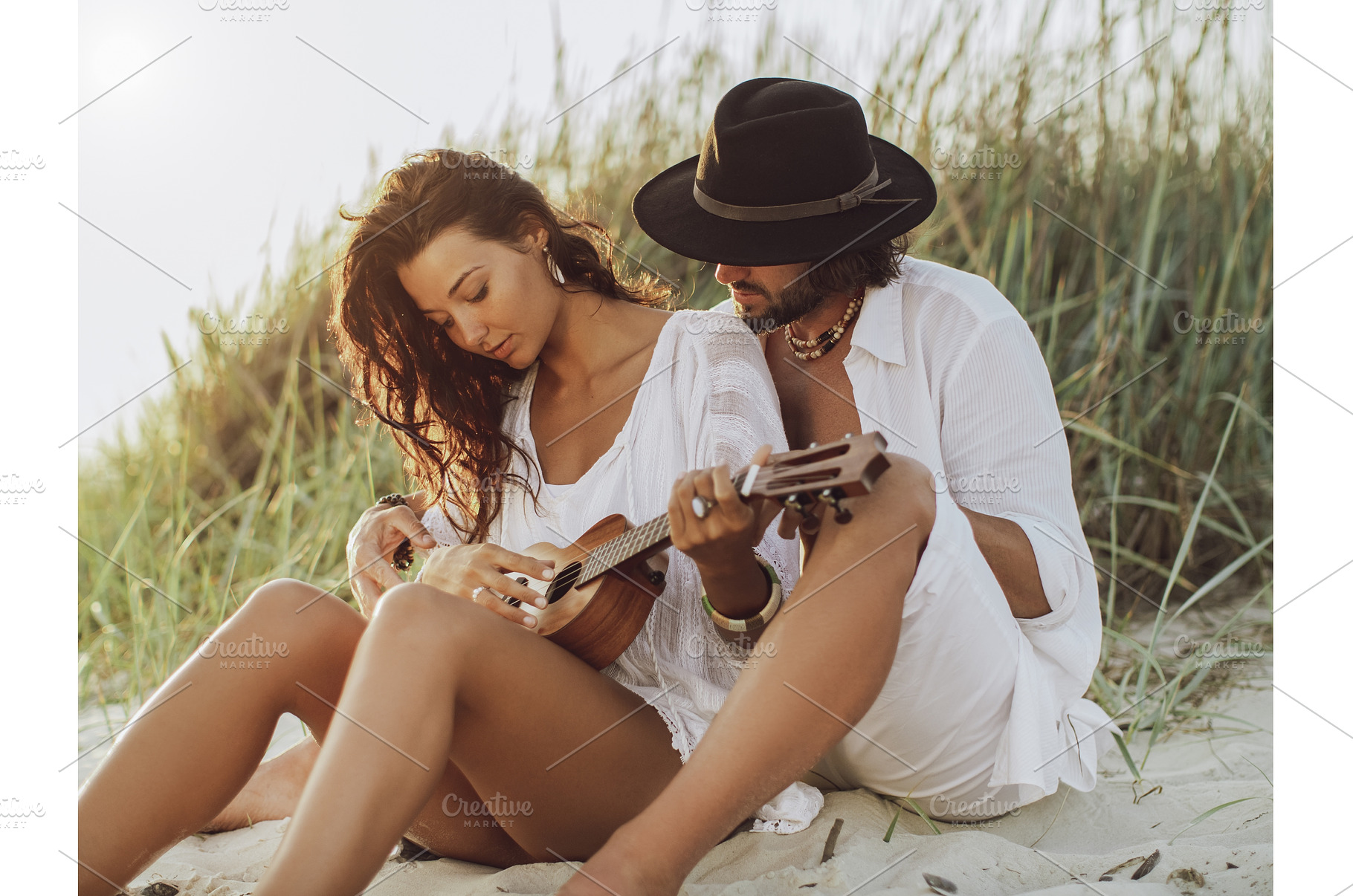 Couple in Love Playing Guitar and, a Person Photo by Emotion photo