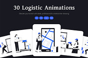 Animated Logistic Shipping, a Solid Icon by Vectors Market (Thumbnail 1 of 4)