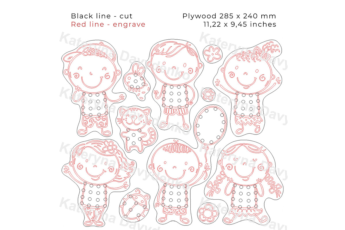 Laser cut SVG files for kids, an Object Graphic by Bubert Art (Photo 3 of 7)