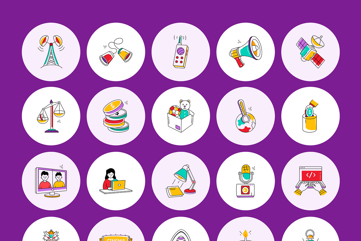 300 Everyday Doodle Icons, an Outline Icon by Creative Stall (Photo 8 of 12)