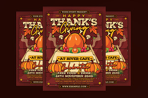 Thanksgiving Celebration Flyer, a Flyer Template by Muhamad Iqbal hidayat
