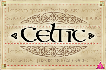 CELTIC FONT - Aon Celtic, a Script Font by AonCelticArt
