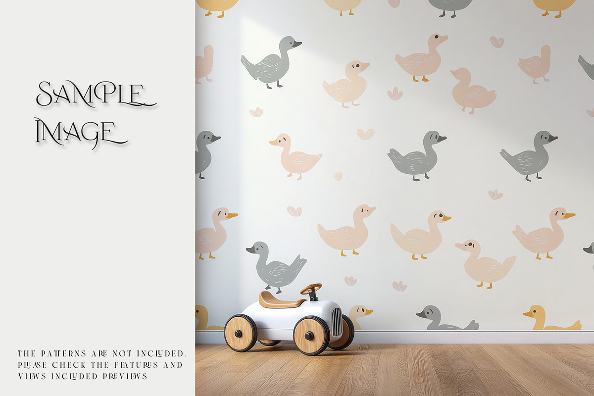 Nursery Wallpaper PNG & PSD Mockups, a Product Mockup by mock-ups (Photo 9 of 12)