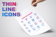 Video Blogging | 16 Thin Line Icons, an Outline Icon by Alex Blogoodf (Thumbnail 3 of 11)
