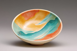 Abstract glazed ceramic bowl, a Food & Drink Photo by AlyaAnd