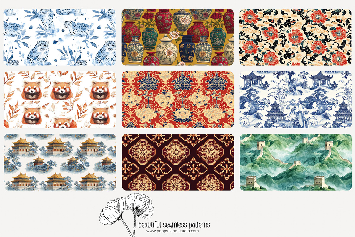 70 China seamless pattern, a Pattern Graphic by Poppy Lane Studio (Photo 8 of 10)