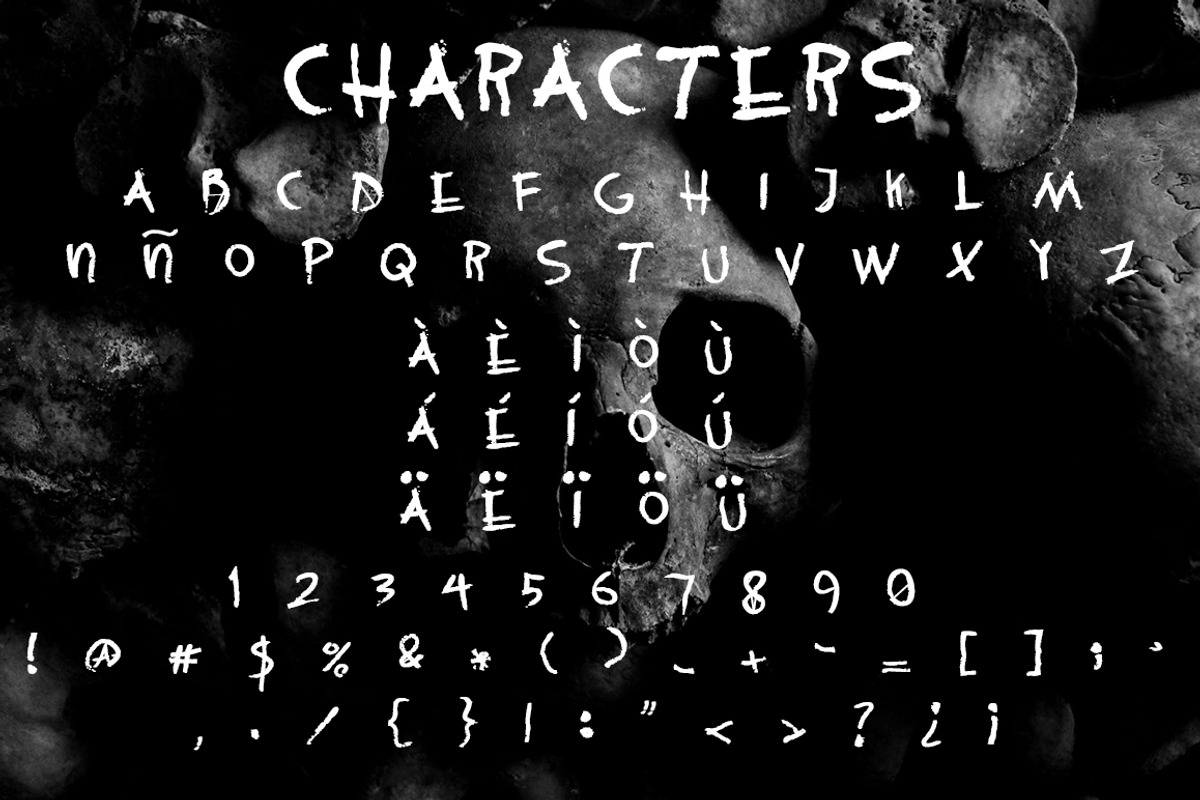 Stalker mode - Scary font preview 2