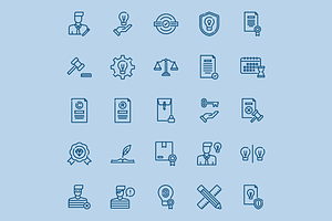 Intellectual Property Icon Set, an Icon by Berkah Studio