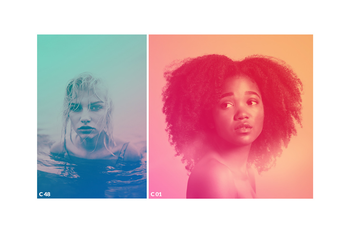 50 Gradient Duotone Effects, an Action Add-On by Mint Actions (Photo 2 of 12)