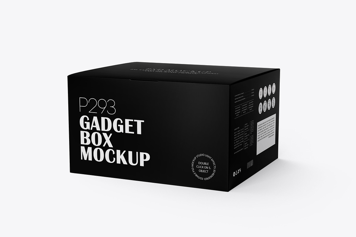 Rectangle Paper Gadget Box Mockup, a Packaging Mockup by Ram Studio (Photo 12 of 12)