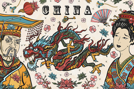 China old school tattoo